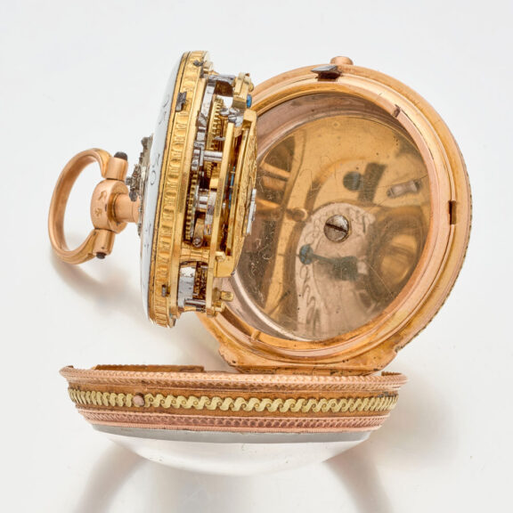 503-kFrench multi-colour gold quarter repeating watch Circa 1775 French multi-colour gold quarter repeating watch Circa 1775