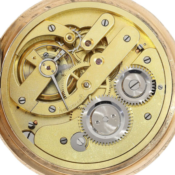 German pink gold watch with rare case engraving Circa 1910 German pink gold watch with rare case engraving Circa 1910