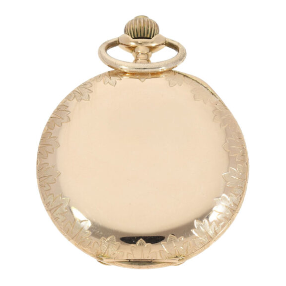 German pink gold watch with rare case engraving Circa 1910 German pink gold watch with rare case engraving Circa 1910