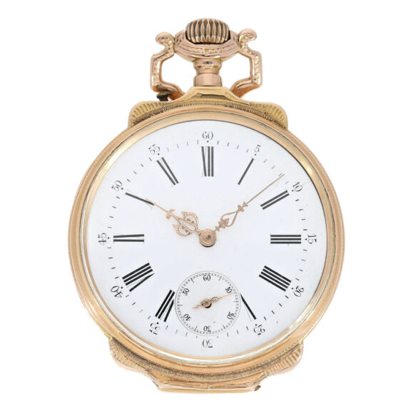 Unique German gold/enamel lever pocket watch Circa 1900 Unique German gold/enamel lever pocket watch Circa 1900