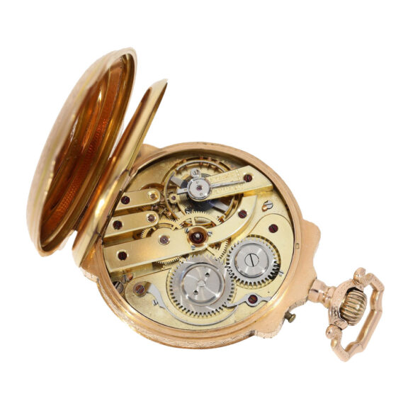 Unique German gold/enamel lever pocket watch Circa 1900 Unique German gold/enamel lever pocket watch Circa 1900