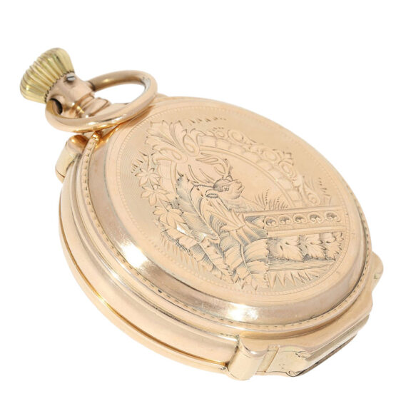 American gold watch with "True-Box-Hinged-Case" Circa 1886 American gold watch with "True-Box-Hinged-Case" Circa 1886