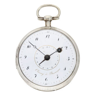 French silver verge pocket watch with date Circa 1800