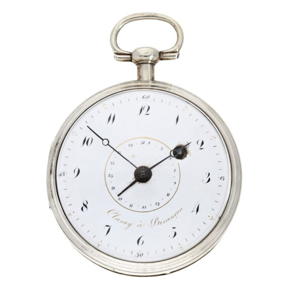 French silver verge pocket watch with date Circa 1800