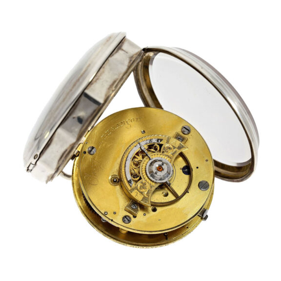 French silver verge pocket watch with date Circa 1800 French silver verge pocket watch with date Circa 1800