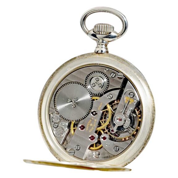 Swiss silver open faced deck watch Circa 1945 Swiss silver open faced deck watch Circa 1945