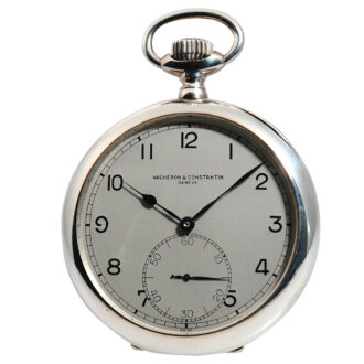 Swiss silver open faced deck watch Circa 1945
