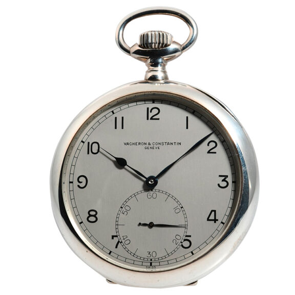 Swiss silver open faced deck watch Circa 1945 Swiss silver open faced deck watch Circa 1945