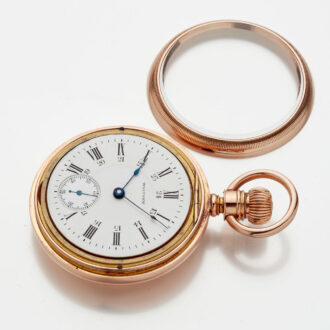 Rare American heavy gold lever watch by Waltham Circa 188