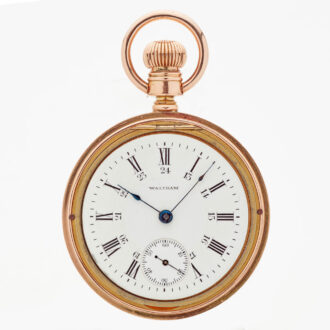 Rare American heavy gold lever watch by Waltham Circa 188