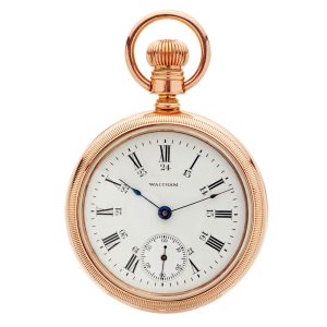 Rare American heavy gold lever watch by Waltham Circa 188