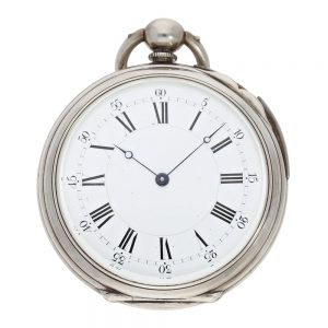 Large Swiss silver quarter repeating pocket watch Circa 1800