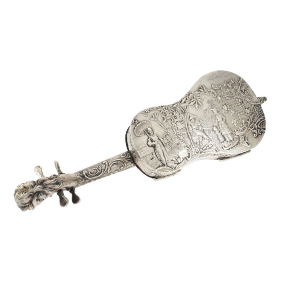 Large and rare Austrian silver repoussé form watch Circa 1800 Large and rare Austrian silver repoussé form watch Circa 1800