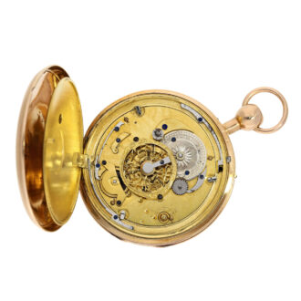 French gold repeating watch pair in original box Circa 1820