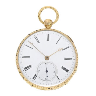 English 18k gold Lepine open faced pocket watch Circa 1850