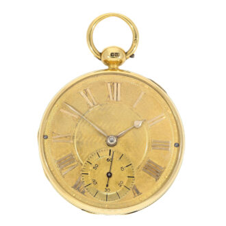 English gold open faced with Massey escapement Circa 1824