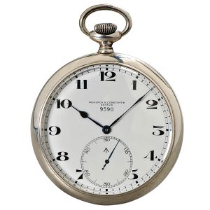 Swiss silver open faced deck pocket watch Circa 1940