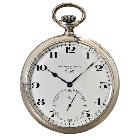 Swiss silver open faced deck pocket watch Circa 1940