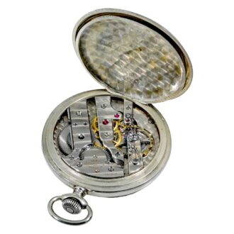 Swiss silver open faced deck pocket watch Circa 1940