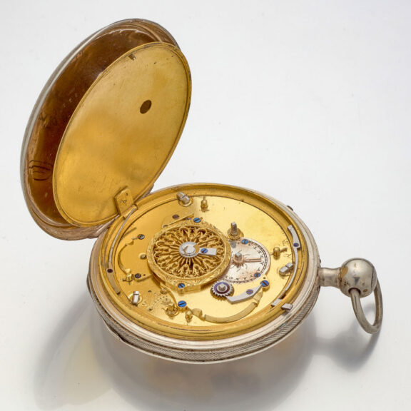 Rare French silver repeating watch with Jaquemarts Circa 1820 Rare French silver repeating watch with Jaquemarts Circa 1820