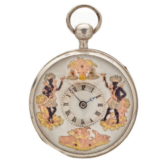 Rare French silver repeating watch with Jaquemarts Circa 1820