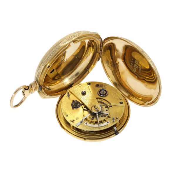 Extremely heavy English gold hunting cased watch Circa 1820 Extremely heavy English gold hunting cased watch Circa 1820