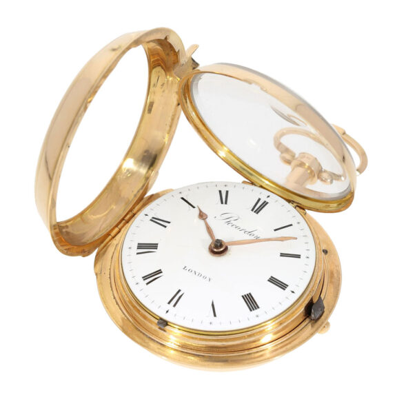 Heavy English gold double cased verge watch Circa 1778 Heavy English gold double cased verge watch Circa 1778