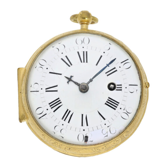 French gilt Oignon watch with "mythological scene" Circa 1720 French gilt Oignon watch with "mythological scene" Circa 1720