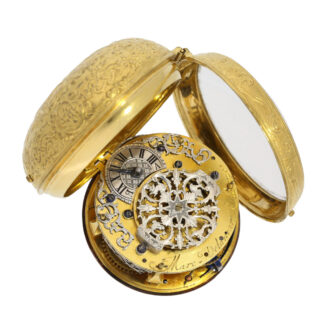 French gilt Oignon watch with "mythological scene" Circa 1720 French gilt Oignon watch with "mythological scene" Circa 1720