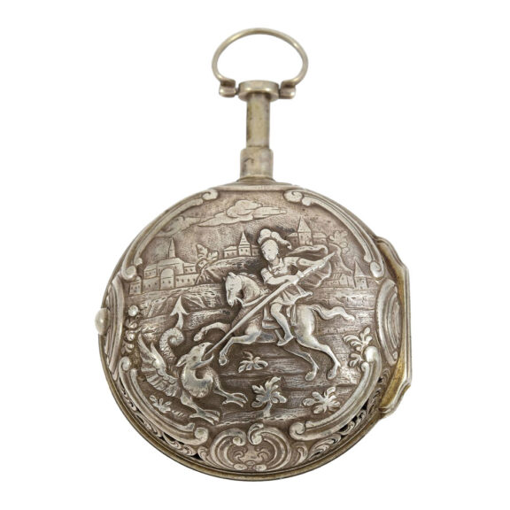 German silver repoussé "St. Georg kills the dragon" Circa 1760 German silver repoussé "St. Georg kills the dragon" Circa 1760