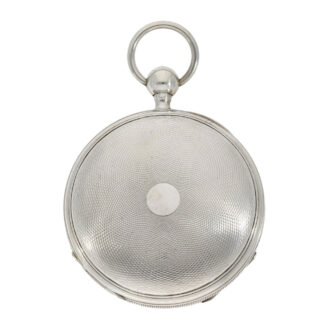 French silver verge watch with concealed erotic scene Circa 1820