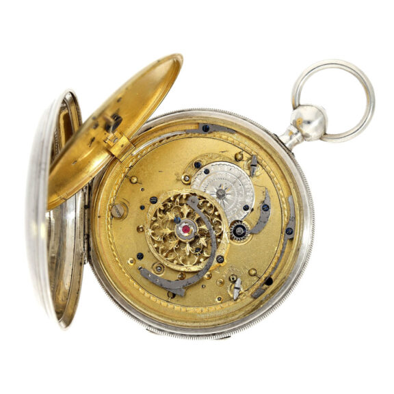 French silver verge watch with concealed erotic scene Circa 1820 French silver verge watch with concealed erotic scene Circa 1820