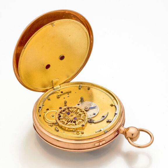 French gold automaton quarter repeating watch Circa 1820 French gold automaton quarter repeating watch Circa 1820