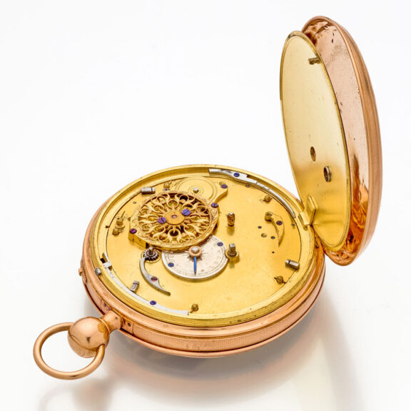 French gold automaton quarter repeating watch Circa 1820 French gold automaton quarter repeating watch Circa 1820