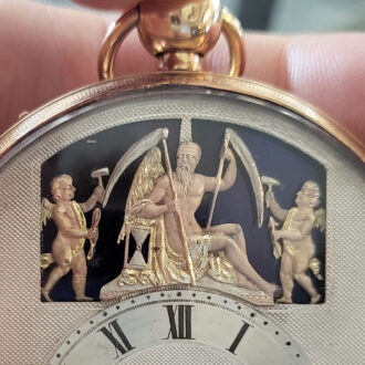 French gold automaton quarter repeating watch Circa 1820