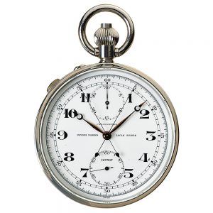 Swiss steel open faced split second chronograph Circa 1954