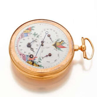 Swiss gilt watch with regulator dial and calendar Circa 1800 Swiss gilt watch with regulator dial and calendar Circa 1800