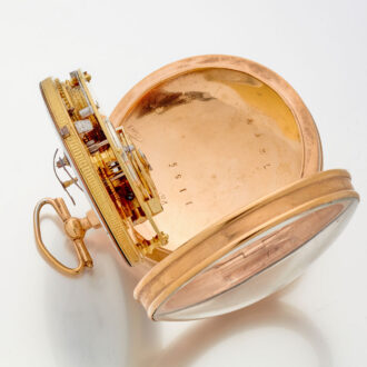 Swiss gilt watch with regulator dial and calendar Circa 1800 Swiss gilt watch with regulator dial and calendar Circa 1800