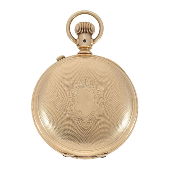Swiss pink gold split seconds chronograph watch Circa 1890 Swiss pink gold split seconds chronograph watch Circa 1890
