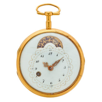 Swiss gilt-brass and enamel specially made watch Circa 1800