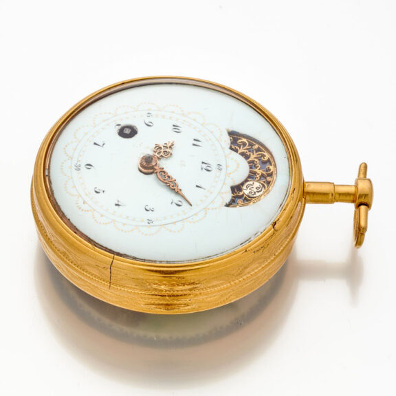 Swiss gilt-brass and enamel specially made watch Circa 1800 Swiss gilt-brass and enamel specially made watch Circa 1800