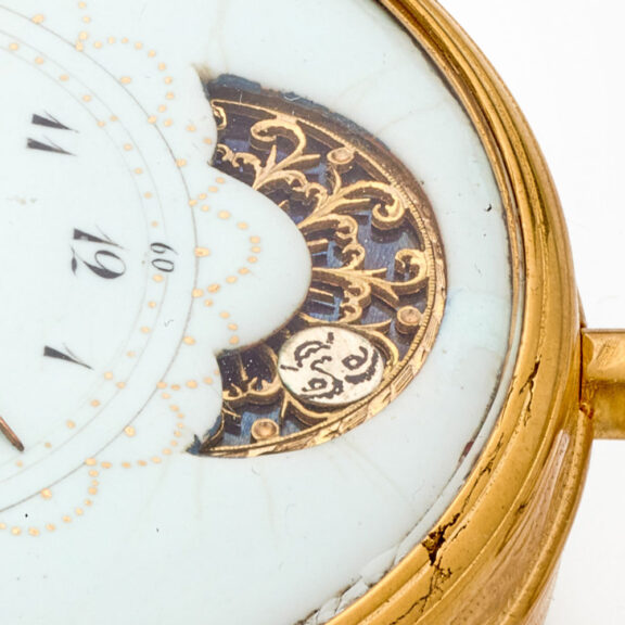 Swiss gilt-brass and enamel specially made watch Circa 1800 Swiss gilt-brass and enamel specially made watch Circa 1800