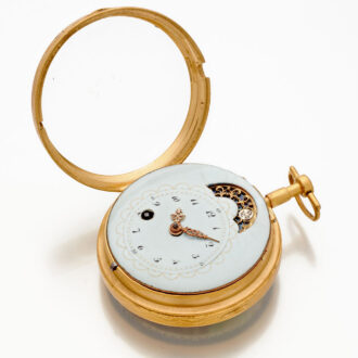 Swiss gilt-brass and enamel specially made watch Circa 1800 Swiss gilt-brass and enamel specially made watch Circa 1800