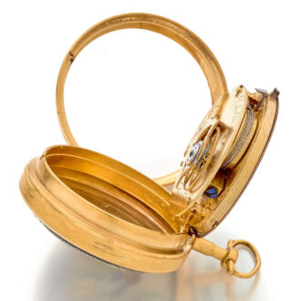 Swiss gilt-brass and enamel specially made watch Circa 1800 Swiss gilt-brass and enamel specially made watch Circa 1800