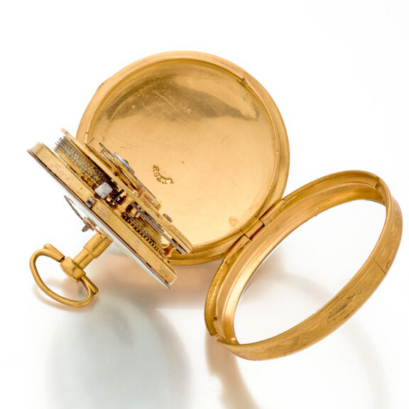 Swiss gilt-brass and enamel specially made watch Circa 1800 Swiss gilt-brass and enamel specially made watch Circa 1800