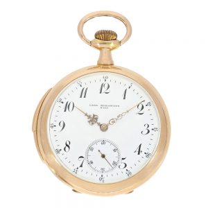 Austrian gold quarter repeating pocket watch Circa 1900