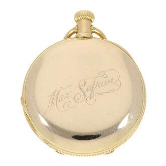 Swiss 18k yellow gold open faced pocket watch Circa 1870