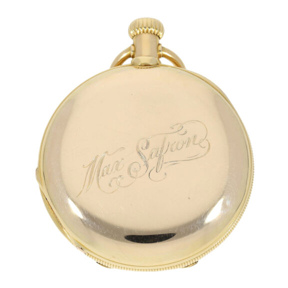Swiss 18k yellow gold open faced pocket watch Circa 1870 Swiss 18k yellow gold open faced pocket watch Circa 1870