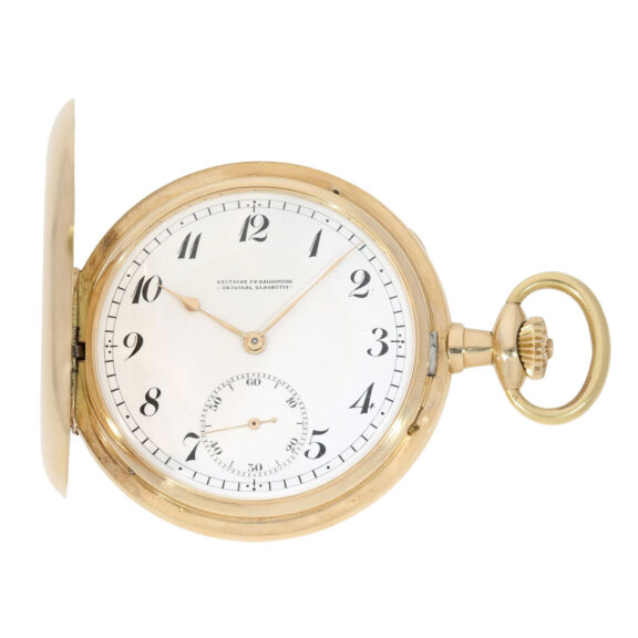 German gold Glashütte hunting cased pocket watch Circa 1920