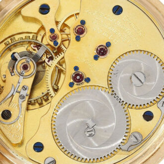 German gold Glashütte hunting cased pocket watch Circa 1920